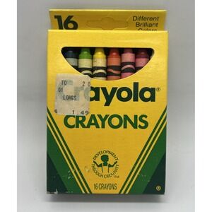 Vintage 1988 Crayola Crayons 16 CT Binney & Smith Different Brilliant Colors